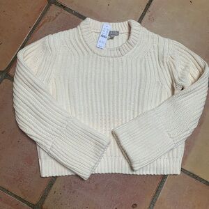 J Crew Heritage cotton fisherman crewneck sweater. XS. NWT